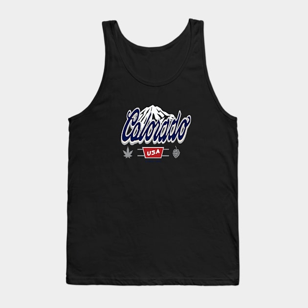 Colorado Logo Tank Top by Bored Imagination Pop Art Absurdities 